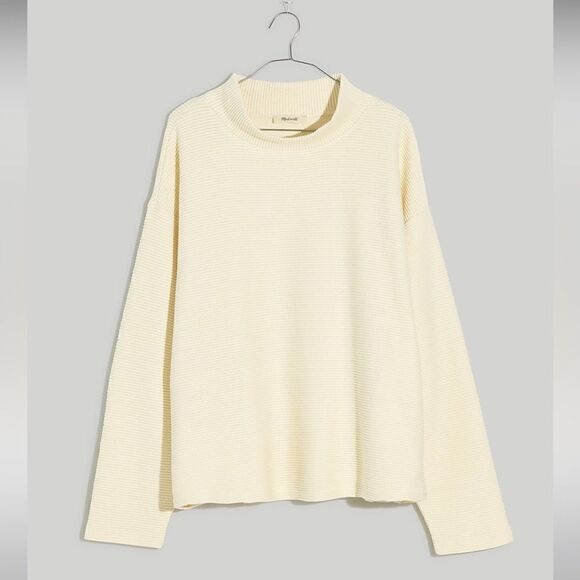 Madewell Funnelneck Drop-Shoulder Top - Picture 1 of 8